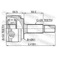 ���� �������� 32x61x26 | ����/��� | Febest 0110-ZGX10 0110ZGX10 ����