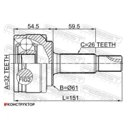 ���� �������� 32x61x26 | ����/��� | Febest 0110ZGX10 0110ZGX10 ����
