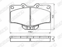 ������� �������� Akebono, AN-406WK, NP1003, P83009 front /04465-35140/04491-35240/04491-35241/AY040-TY053, ��������� AN406 ����