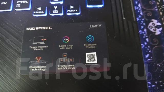 Asus ROG Strix G. 16.4", 144����, ��� 32 ��, ���� 512���, WiFi: 1, Bluetooth: 1, ����������� �� 2��. ����