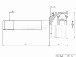 ���� (�������/ ��������) Mitsubishi Delica 89-99 / L200 86-06 HDK MI-013, �������� MI013 ����