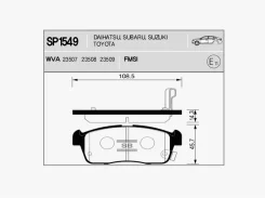 ������� ��������� �������� Suzuki Ignis 1.3 00-03 SP1549 SP1549 ����