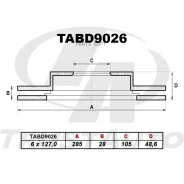 ��������� ���� (TA); TABD9026 (FR) Hiace/Regiusace TRH220/221/223/224/226/228, KDH220/222/225/227 (05-)/Hiace KDH200/202/222, LH200/202/212/222, TRH20...