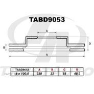 ��������� ���� (TA); TABD9053 (FR) Corolla AE100 (91-00), AE104, CE100, CE104 (91-95), CE108G, CE109V (91-98)/LVN/CRE/TRN/MRN AE100 (91-98)/Sprinter A...
