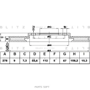 ���� ��������� MB W204/S204 07- ����. Blitz BS0431 BS0431 ����