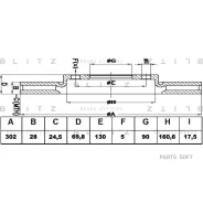 ���� ��������� Renault/OPEL Master/Movano 10- �����. ����. Blitz BS0437 BS0437 ����