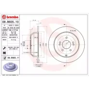 ����, ������ 08. B605.11 ���� ��������� Standard | ��� | Brembo 08B60510 08B60510 ����