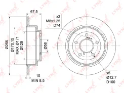 ���� ��������� ��������������� (266x10) | ��� | LYNXauto BN1126 BN1126 ����