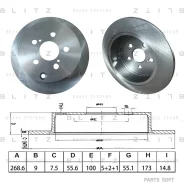 ���� ��������� ������ Toyota Caldina 02-/Celica 99-/Prius 03- Blitz BS0666 BS0666 ����