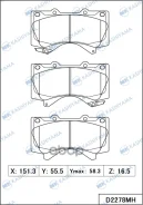 ������� �������� � Toyota Land Cruiser 4.7/4.5D V8 08 D2278M_MK MK Kashiyama ���. D2278MH D2278M-01 FDB4229 [0446560280] ! D2278MH ����
