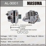 ��������� Masuma AL-3001 Mitsubishi (12V / 110A) Masuma AL3001 Masuma ���. AL3001 AL3001 ����
