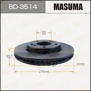 ���� ��������� Mitsubishi Lancer (CS, CY) 00- �������� 276 x 26 Masuma Masuma ���. BD3514 BD3514 ����