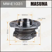 ��������� ���� Masuma front Mercedes-BENZ C-Class (W205) 13-21 (with ABS) Masuma ���. MW-E1031, �������� MWE1031 ����