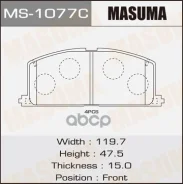 ������� ����. ���. Toyota Starlet 1,3/1,5 90-, Corolla 1,3-1,8 83-, Carina 1,6-2,0 86- Masuma ���. MS-1077 MS1077 ����