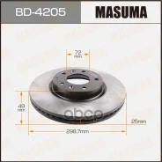 ���� ��������� Mazda 6 (GH) 07-13 �������� 299 x 25 Masuma Masuma ���. BD4205 BD4205 ����