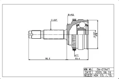 ���� �������� / �������� ������ /����� HDK ��� Kalos 1.4 ABS; 22*52*22; DW007A47; (DW007) 96391551 1110007A47 16503 HDK DW007A47 ����