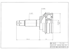 ���� �������� / Camry ������ /����� HDK ��� Toyota SV32 SV33 19901994FE VZV20; 24*56*26; TO032; 4341032090 HDK TO032 ����