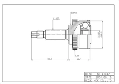 ���� �������� /�������� ����� /������ HDK ��� Nissan March K11 19922002 Cube Z10; NI043A42; (TG7443Z42 0210043 0210043A42) 0210043A42 0210043 391002U0...