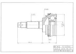 ���� �������� /������ ������ /����� HDK ��� Toyota Camry 19901994 SV32 SV33; 24*56*26; TO032A48; 4341032281 HDK TO032A48 ����