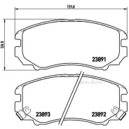 ������� ��������� �������� ������. ����� Brembo Xtra Hyundai Coupe (GK) 01/01-12/12 / Hyundai Elantr P30018X ����