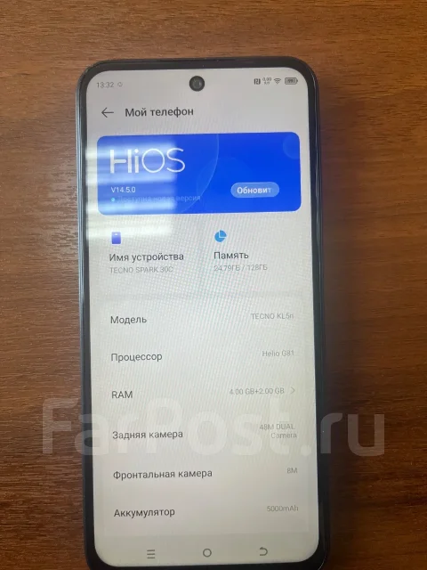 Tecno Spark 30C. �/�, 128 ��, �����, �����, 3G, 4G LTE, Dual-SIM ����