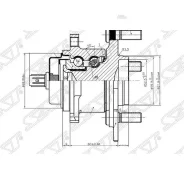 ��������� ���� Toyota Camry Europe/Russia (XV70) 17-21 / Lexus ES 18-21 (ABS/ ������=�����/ �����) SAT ST4245042040, �����/������ ������ ST4245042040...