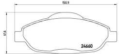 Zestaw klocków hamu p61101x Brembo P61101X ����
