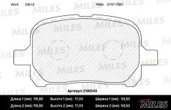 ������� ��������� �������� (��� �������) (����� Semi-Metallic) (Toyota Camry/Previa 2.2-3.0 96-/Lexus RX300 00-03) (TRW GDB3152) E100243 Miles E100243...
