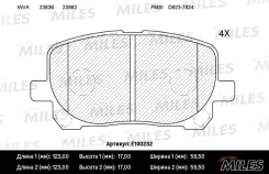 ������� ��������� �������� (��� �������) (����� Semi-Metallic) (Toyota Avensis Verso 2.0/2.0D 01-) (TRW GDB3315) E100232 Miles E100232 E100232 E100232...
