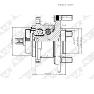 ��������� ���� Toyota Camry Europe/Russia (XV70) 17-21 / Lexus ES 18-21 (ABS/ ������=�����/ �����) SAT ST-42450-42040, �����/������ ������ ST424504204...