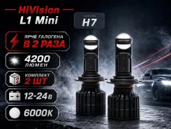 ����� ������������ H7 LED mini ����� ������� ������� ���� 6000K 2�� ����