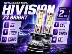 ����� ������������ HiVision Z3 Bright H4 6000K �����-�������� LED 2�� ����