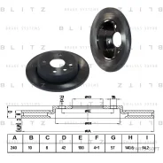 ���� ��������� ������ OPEL Astra/Meriva 04- Blitz BS0372 Blitz BS0372 BS0372 ����