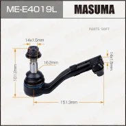 ���������� ������� ���� Masuma BMW 3-Series (F30) LH Masuma ME-E4019L Masuma MEE4019L, ����� MEE4019L ����