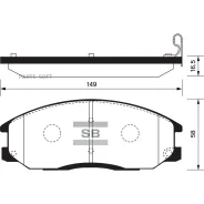 ������� ��������� �������� �������� Hyundai Santa FE (2000-2012), Nissan Cabstar III (2006- ), Ssang YONG Actyon I (2005-2012) Sangsin Brake SP1157 Sa...