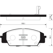 ������� ��������� Honda Civic TYPE R 99- ������. Sangsin Brake SP1434 Sangsin Brake SP1434 SP1434 ����
