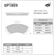 ������� ��������� Mitsubishi Carisma 98- Sangsin Brake SP1859 Sangsin Brake SP1859 SP1859 ����