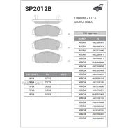 ������� ����. �������� Hi-Q Honda Civic VII/VIII 2001-2010 (D1608) Sangsin Brake SP2012B Sangsin Brake SP2012B SP2012B ����