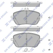 ������� ��������� Mercedes A (W177) 18-/CLA (C118/X118) 19- �������� Sangsin Brake SP4498 Sangsin Brake SP4498 SP4498 ����