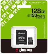 ����� ������ 128Gb MicroSDXC Kingston SDCS3/128GB Canvas Select Plus V10 A1 + adapter ����