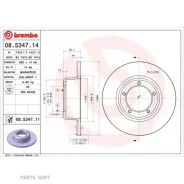 ���� ��������� ������. /����. � �� ��������� LAND Rover 90/110 (DHMC) 09/83-07/90 / LAND Rover Defend Brembo 08534711 - 08534711 ����