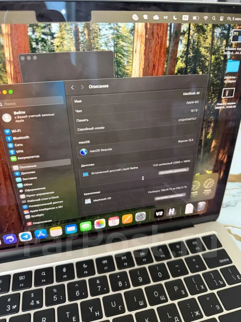 Apple MacBook Air 13 2022. 13.6", ��� 256 �� � ������, WiFi: 1, Bluetooth: 1 ����