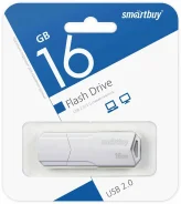 ����-���� 16 GB SMARTBUY Clue USB 2.0, �����, SB16GBCLU-W 513785 ����