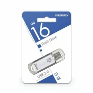 ����-���� 16 GB, SMARTBUY V-Cut, USB 2.0, ������������� ������, �����������, SB16GBVC-S 512196 ����