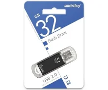 ����-���� 32 GB, SMARTBUY V-Cut, USB 2.0, ������������� ������, ������, SB32GBVC-K 512186 ����