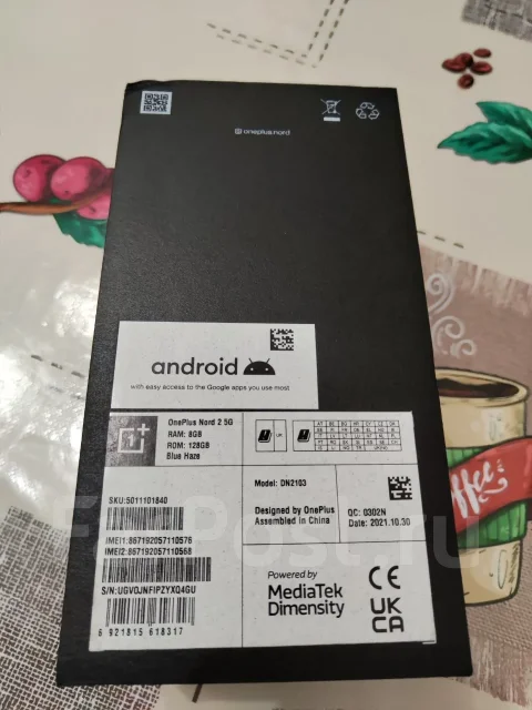 OnePlus Nord 2 5G. �/�, 128 ��, ���������, 3G, 4G LTE, 5G, Dual-SIM ����