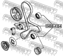 ����� �������������� ����� ��� Mitsubishi L200 (KB) (2006) 2��. �� ���� [178Febest0488KB4] 0488KB4 ����