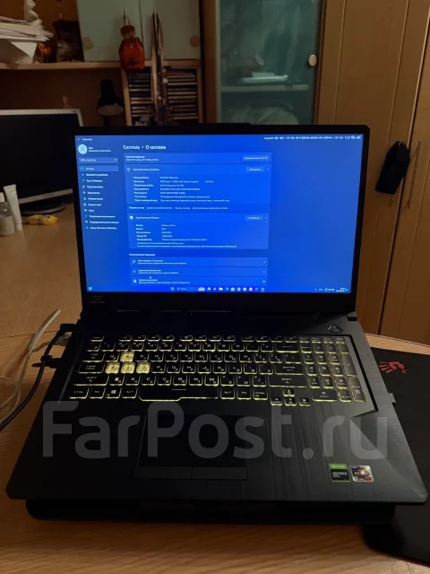 Asus TUF Gaming A17. 17.3", 2,9����, ��� 16 ��, ���� 500���, WiFi: 1, Bluetooth: 1, ����������� �� 3��. ����