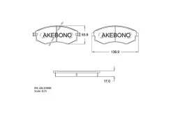 ������� ��������� �������� �������� �������� ��� Nissan Vanette Serena (_C23), Largo (W30) AN-319WK Akebono AN-319WK AN319WK ����