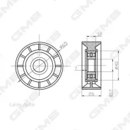 ����� ���������� ����� Audi A4 00-15 / A5 07-16 GTC0990 ����
